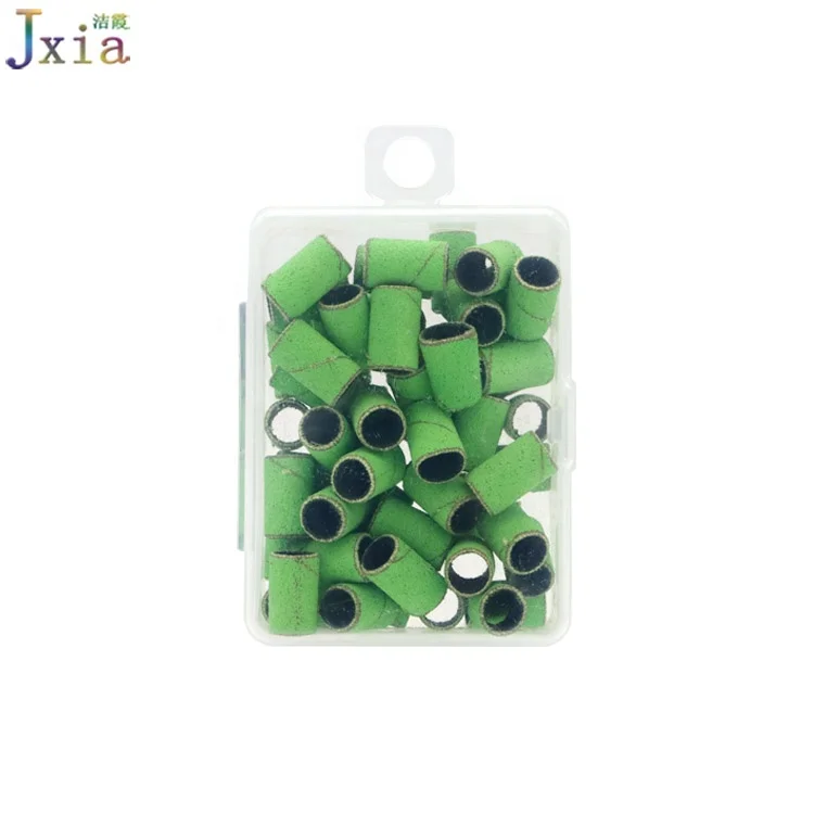 Jiexia 50pcs 75pcs 100pcs Packing Nail Drill Bits Sanding Bands for Acrylic Nails Gel Removing Machine
