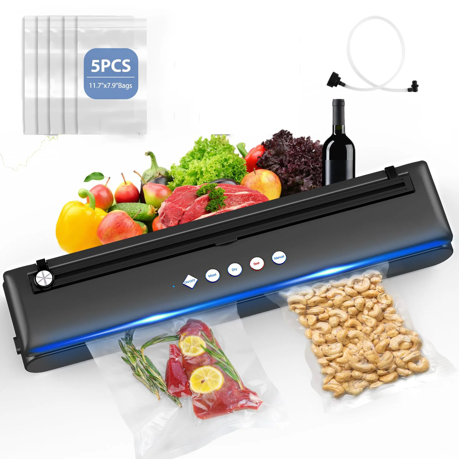 Compact Powerful Suction Automatic Food Sealing Machines Supports Customized Vacuum Sealing Cutters Wet Dry Vacuum Food Sealers