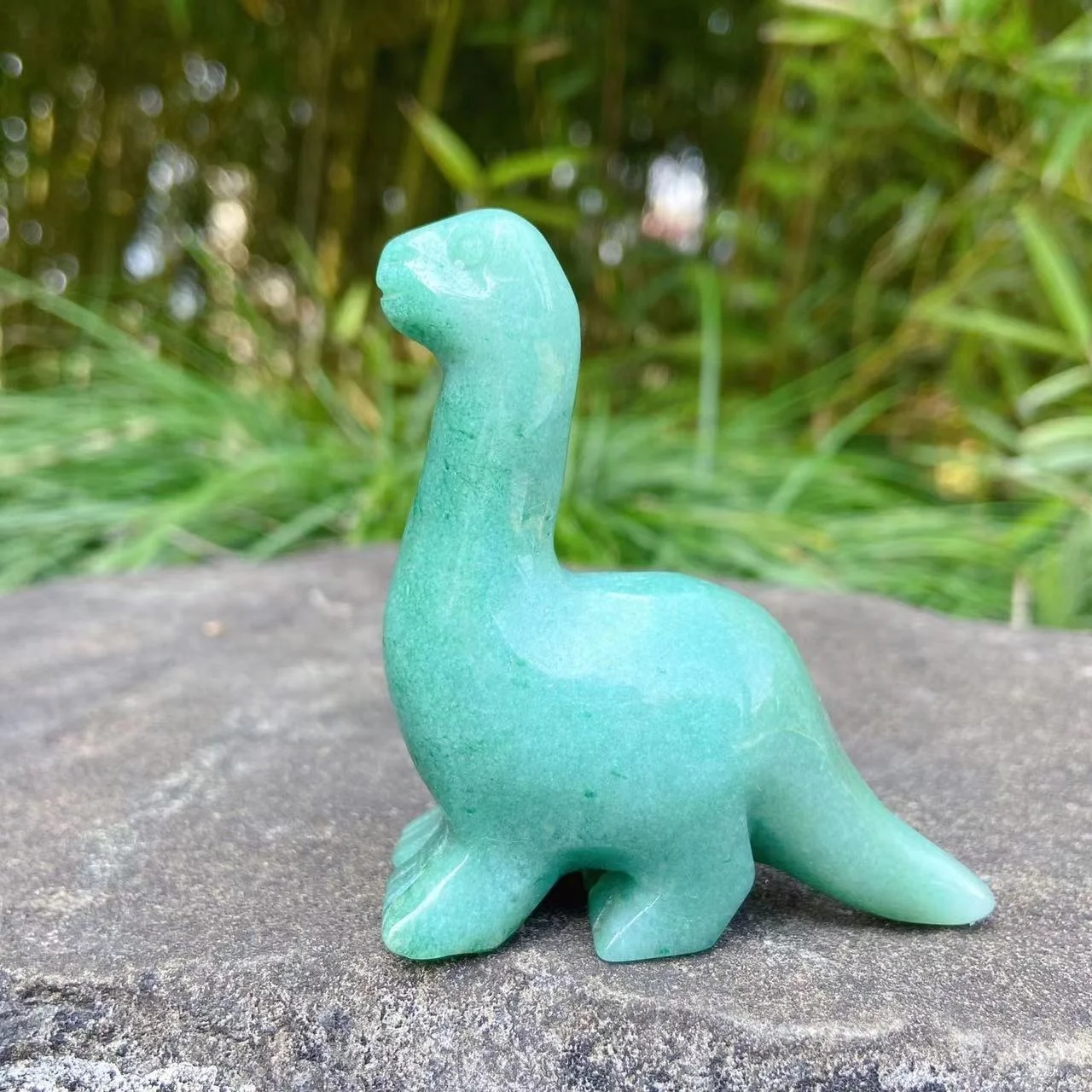 Wholesale Natural Custom Carving Ornaments Animal Semi Gem Craft  3 Inch Crystal Dinosaur for Gifts