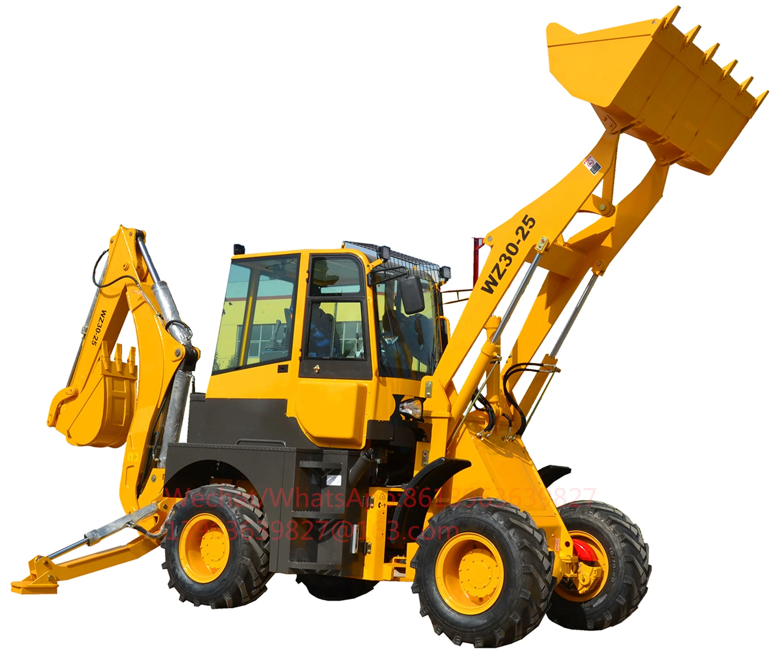 Новый дизайн колесный экскаватор Liugong 4x4 Mini Jcb экскаватор-погрузчик