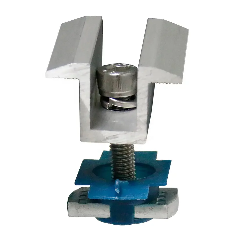 Aluminum Solar Mounting Bracket Inner Clamp Mid Clamps for Solar Panel Mounting System