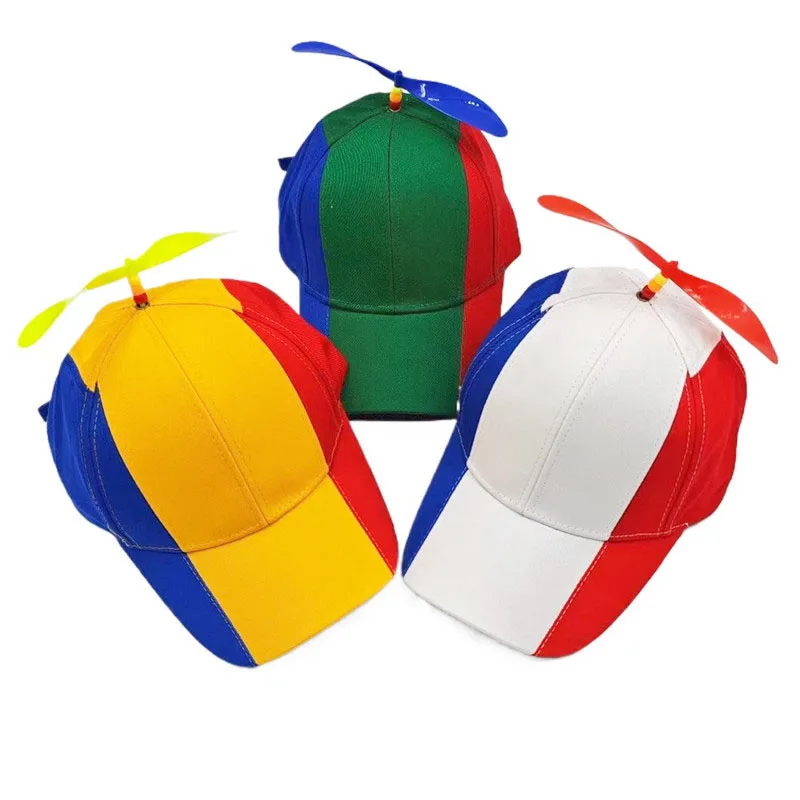 Fashion Colorful  Baseball Cap Adult Kid Helicopter Propeller Funny Cotton  Hats