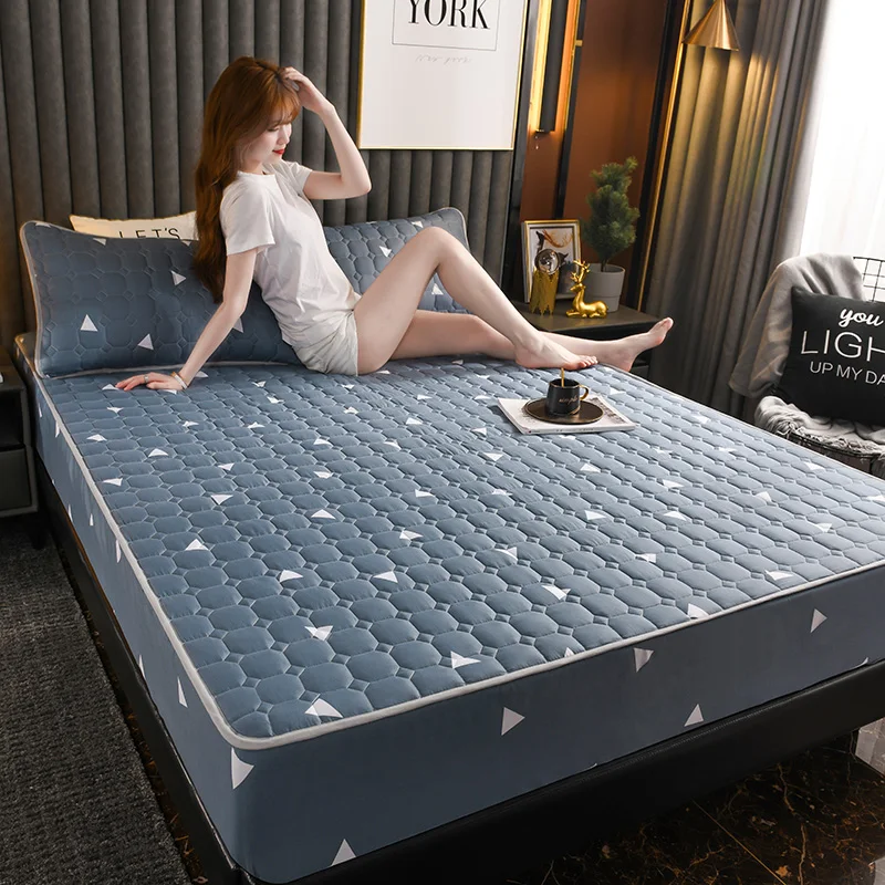 Printed Quilted Fitted Mattress Pads Cover Bed Cover Cheap Mattress Protector Cover Washable Mattress Covers Protectors