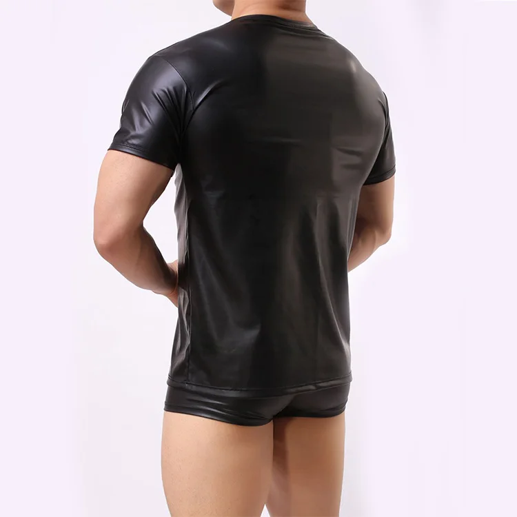 Men Sexy Leather Vest Corset Underwear Lingerie