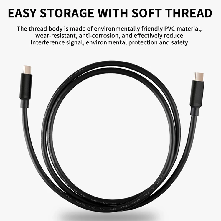 DataRoad PD connect laptop 5A 100W 10Gbps fast type c to type c data charging cable