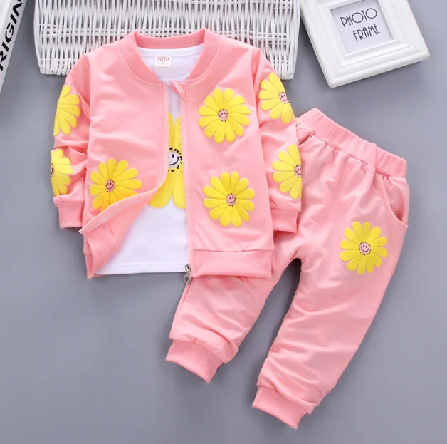 Kids clothing autumn 2024 jogger set custom logo baby sweatsuit set Casual toddler tracksuit girls clothing sets