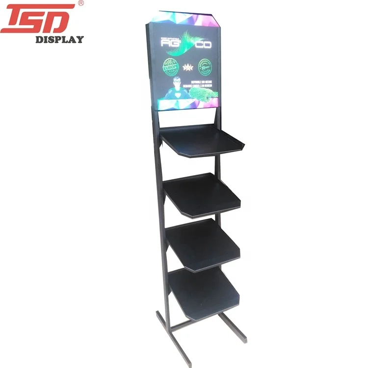Custom  retail shop metal Turf Grass sample  Display shelf  rack artificial grass display stand