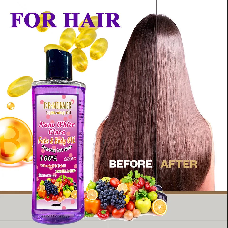 100%Pure Natural Lightening body Oil Gluta Arbutin Face & Body Skin Care  Whitening Hydrating Kojic Acid Vitamin Essential Oil