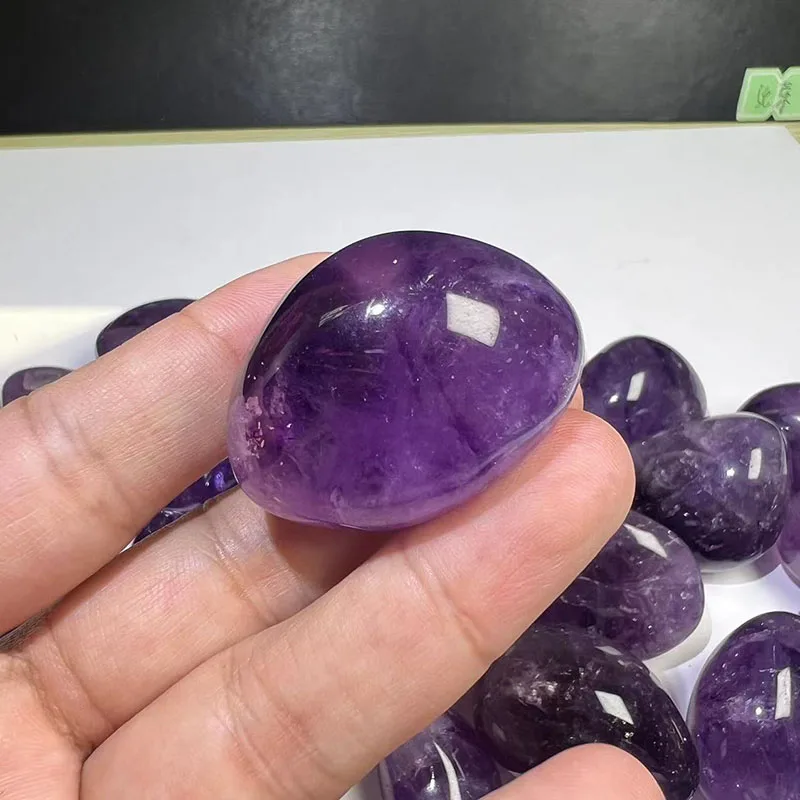 wholesale natural 2-4cm high quality amethyst tumble Crystal Tumble Gravel Stone For Decoration