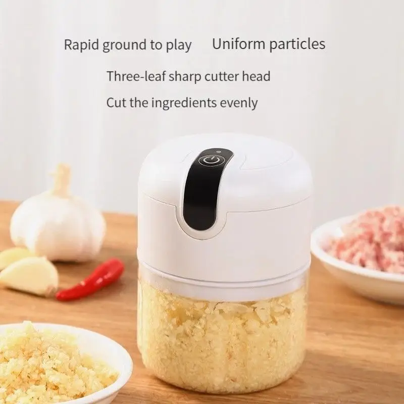 250mL Mini Electric Garlic Chopper USB Rechargeable Meat Vegetable Grinder Blender Kitchen Gadgets