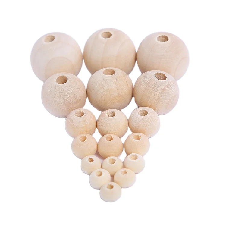 
loose wood beads customize 6mm 8mm 10mm 12mm jewelry making necklace trendy bulk bead for DIY 