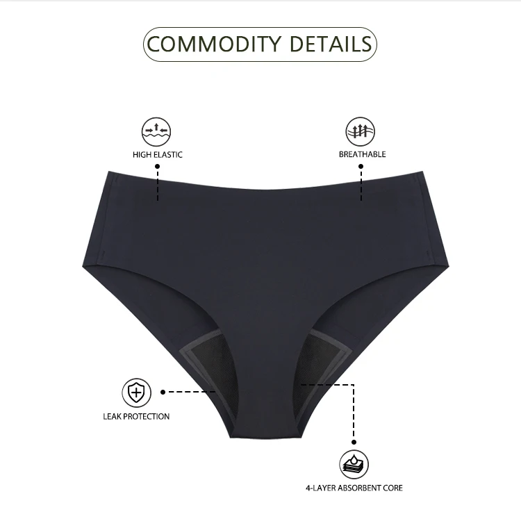 women reusable 4 Layers Period Panty Incontinence panties Postpartum Swimming Menstrual Period Panties Underwear