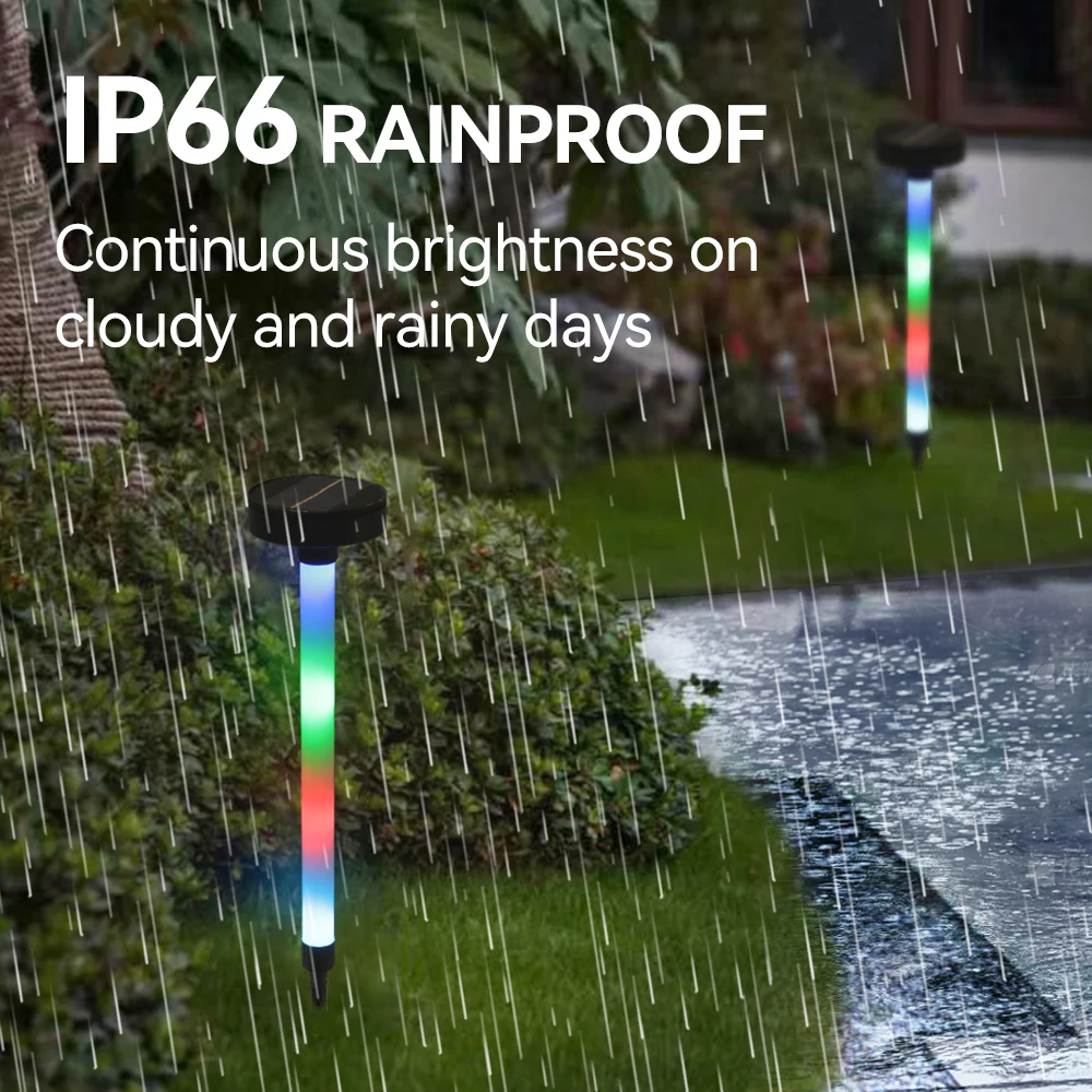Новый RGB меняющий цвет Солнечный свет уличный водонепроницаемый ночной садовый дорожный дорожка Ландшафтный газон