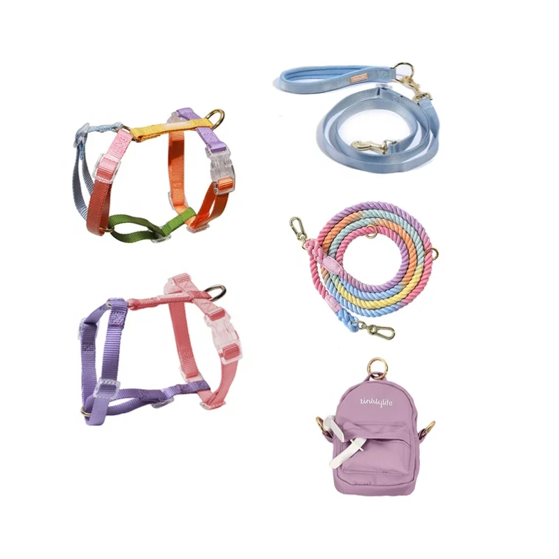 Регулируемый дышащий разноцветный Радужный жилет для домашних питомцев, регулируемый, легко свинцовый, Утяжеленный, с лямкой на руку, для собак