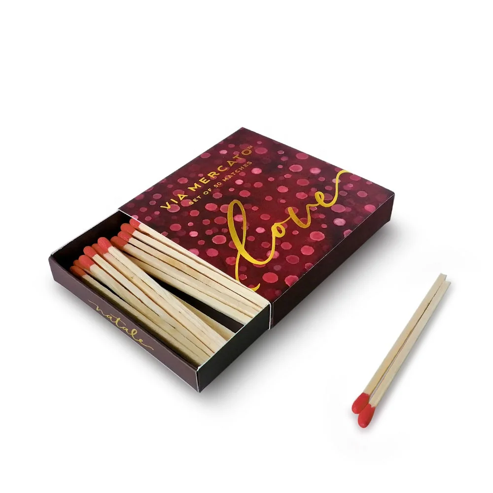 Wholesale 3 inch Fancy Candle match colored tip matches