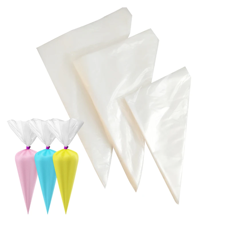 Custom 100 pcs pack S/M/L pastry piping bags disposable cake pastry bag and accessories decorating cake cream pastry bags