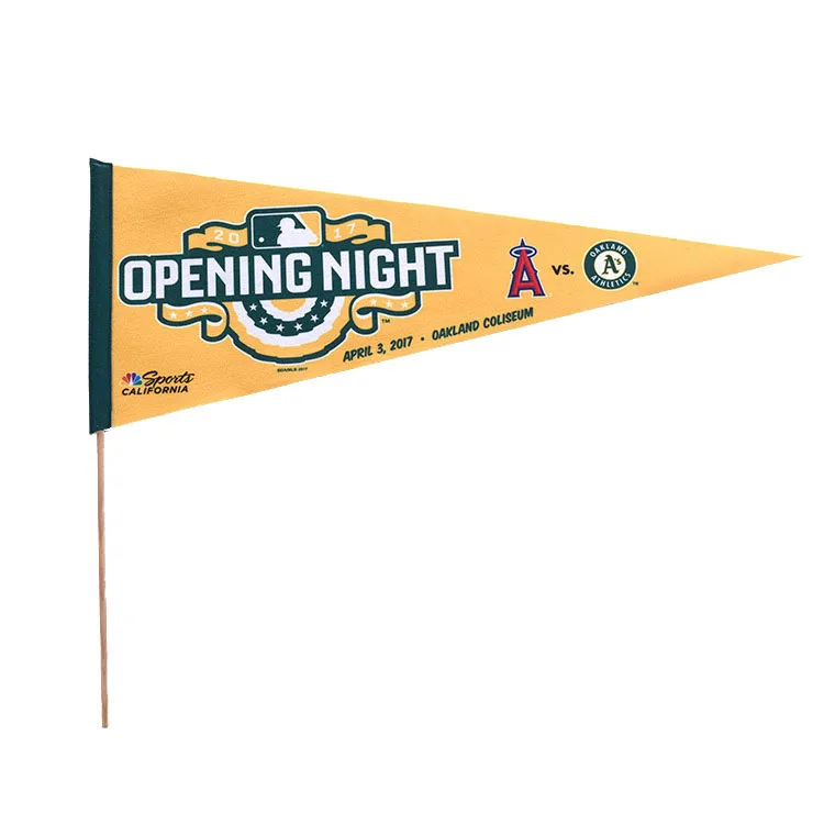 Felt flag sports club customized printed felt bunting sport felt triangle pennant banner