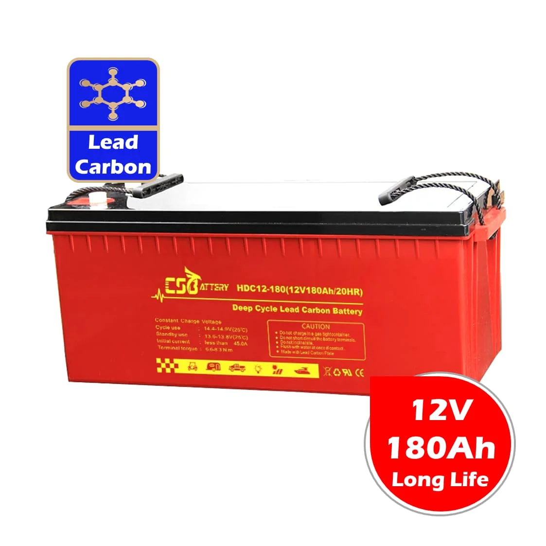 CSBattery 12V 180Ah solar PV contract Lead-Carbon Battery for solar, home solar system Top China supplier Ava