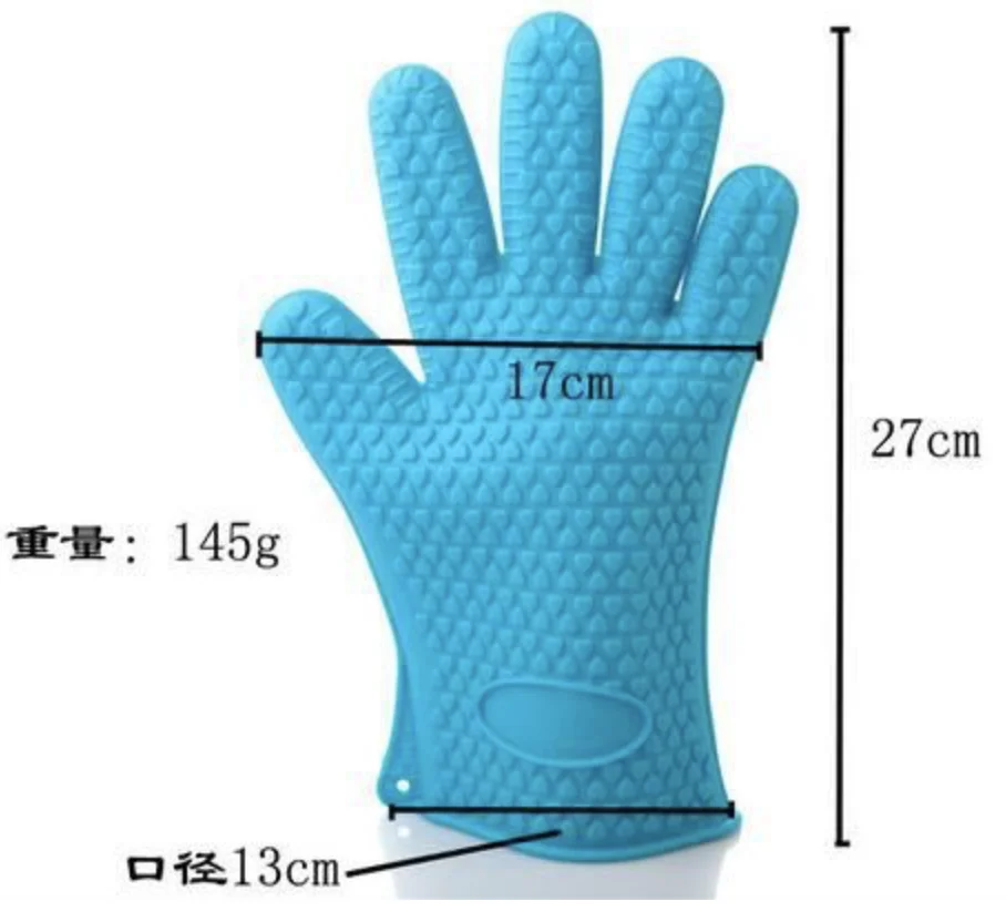 2024 Cheap waterproof Silicone heat resistant gloves silicone oven mitts for oven cooking silicone bbq baking gloves