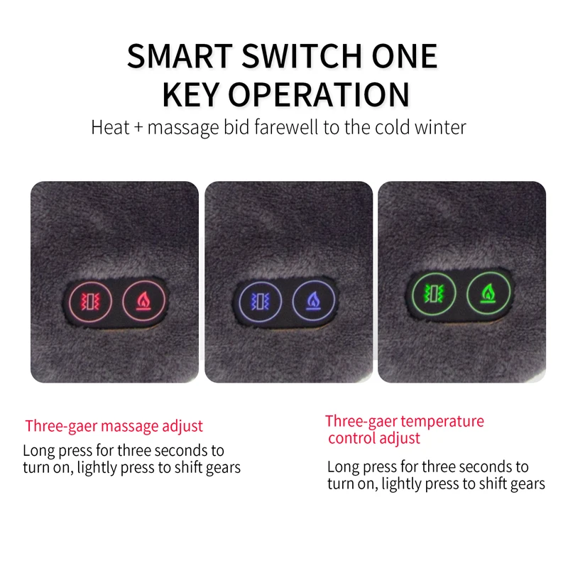 Fashion Smart Heated Neckerchief Winter Electric 3 Levels Temperature Warming Self Heating Scarf