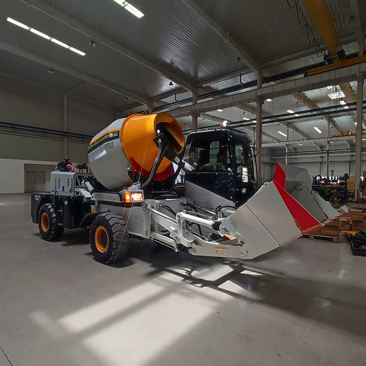 Professional Factory 4 cubic per batch Self Loading Concrete Mixer Rough Terrain Concrete Mixers Truck
