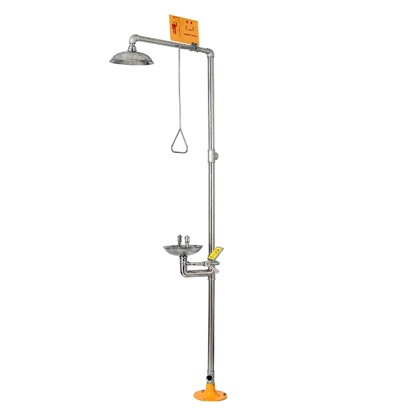 
double nozzle emergency safety shower and eye washer 