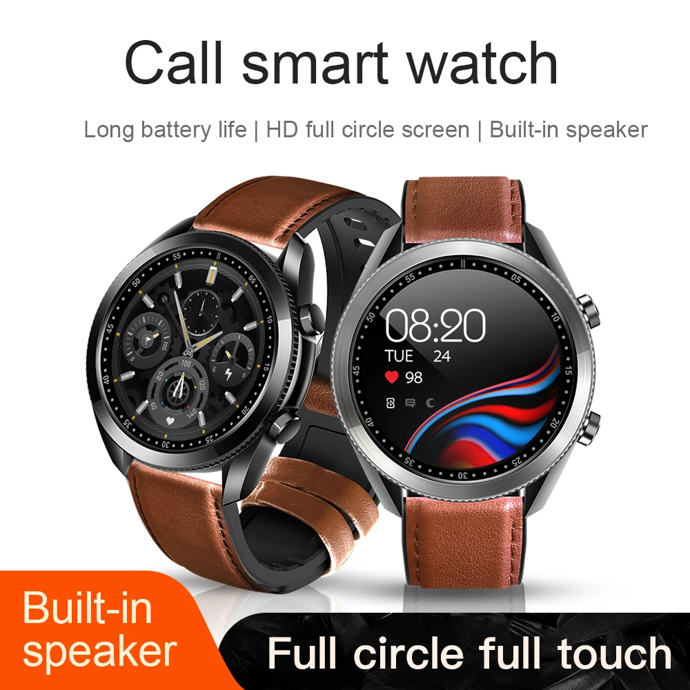UM90 Business Women Man SmartWatch Waterproof Round Screen Full Touch Sleep Monitoring Low Power Smart Phone Watch UM90