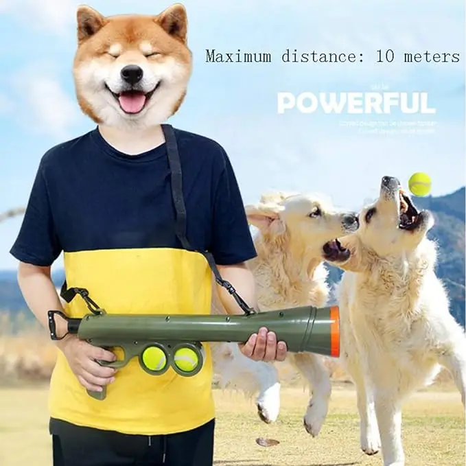 Gun Design Outdoor Tennis Ball Gun Dog Toys Ball Launcher Dog Toys Thrower Dog Launcher