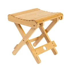 Multifunctional Small Modern Bamboo Portable Kids Seat Garden Folding Outdoor Camping Fishing Step Stool