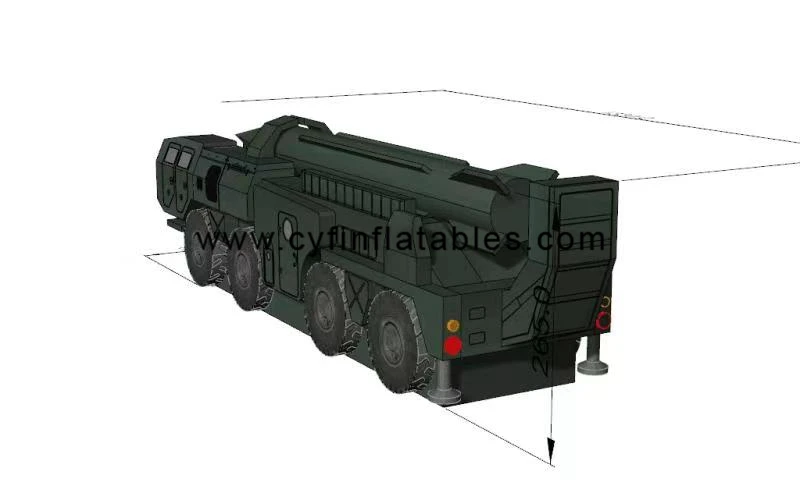 New Design Customized Large Army Inflatable Tank Model Inflatable Advertising Inflatable Missile Truck