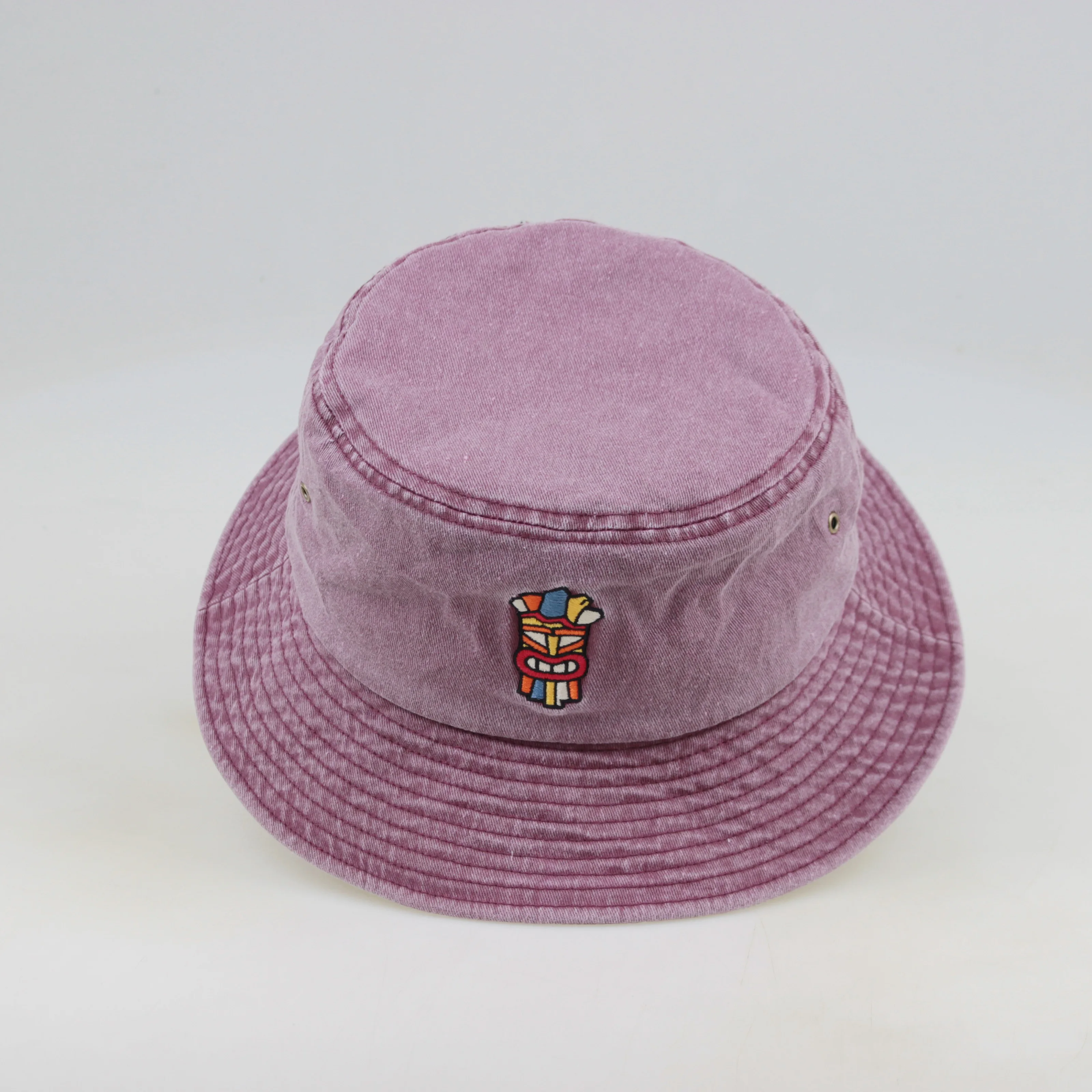 Custom Logo Washed denim Cowboy Cotton Bucket Hat Unisex Cotton Men Women Sun Bucket Hats Embroidery Logo