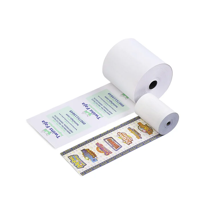 Factory wholesale customized logo thermal paper roll 57x40 cash register roll for supermarket