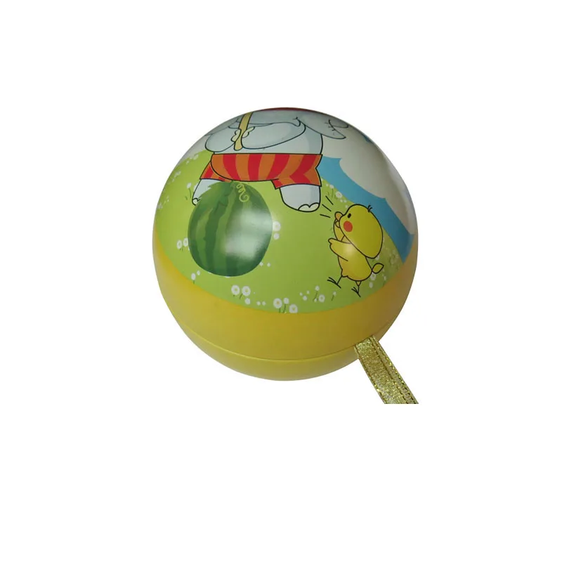 
Hot Sale Ball Shape Packing Ball Tin Cans Tin Sphere Christmas Metal Ball 