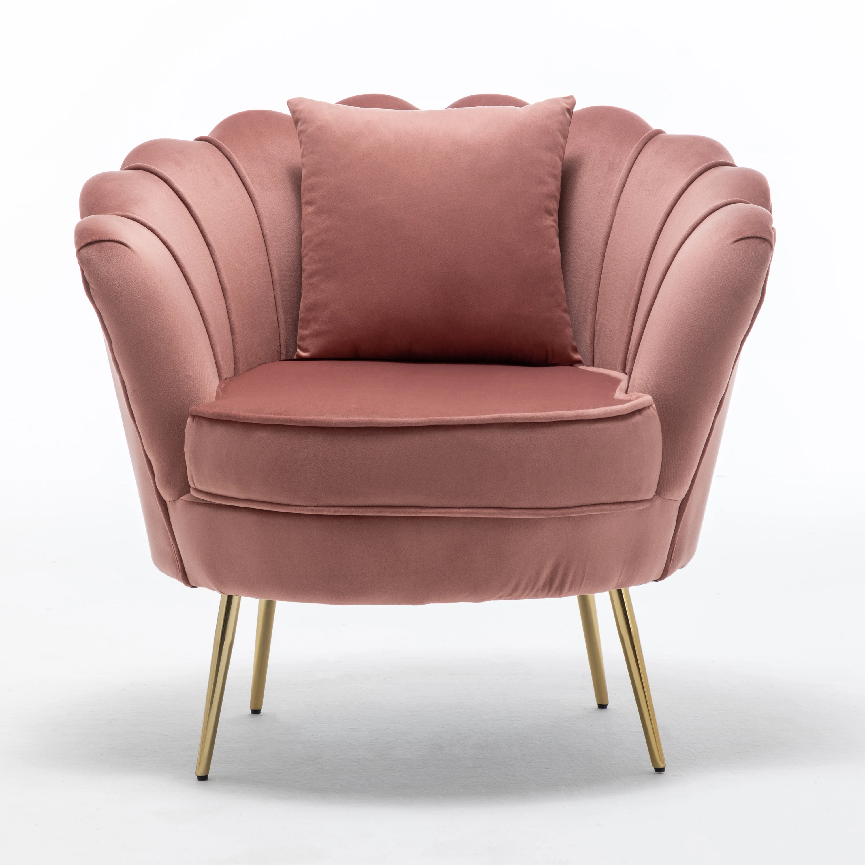Luxury living room Furniture Velvet accent leisure chair sofa chair with pillow