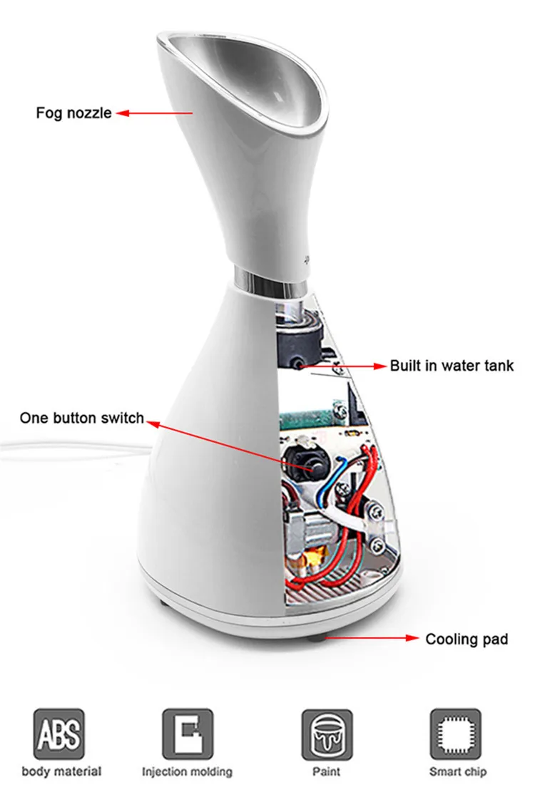 Electric Custom Professional Facial Spa Steamer Nano Beauty Equipment Vaporizer Set Mini Portable Face for