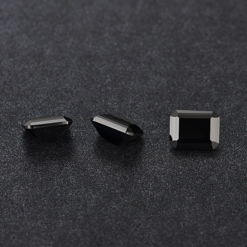 Gemstone Black Emerald Loose Moissanite Diamond For Making Engagement Ring Earings Necklace