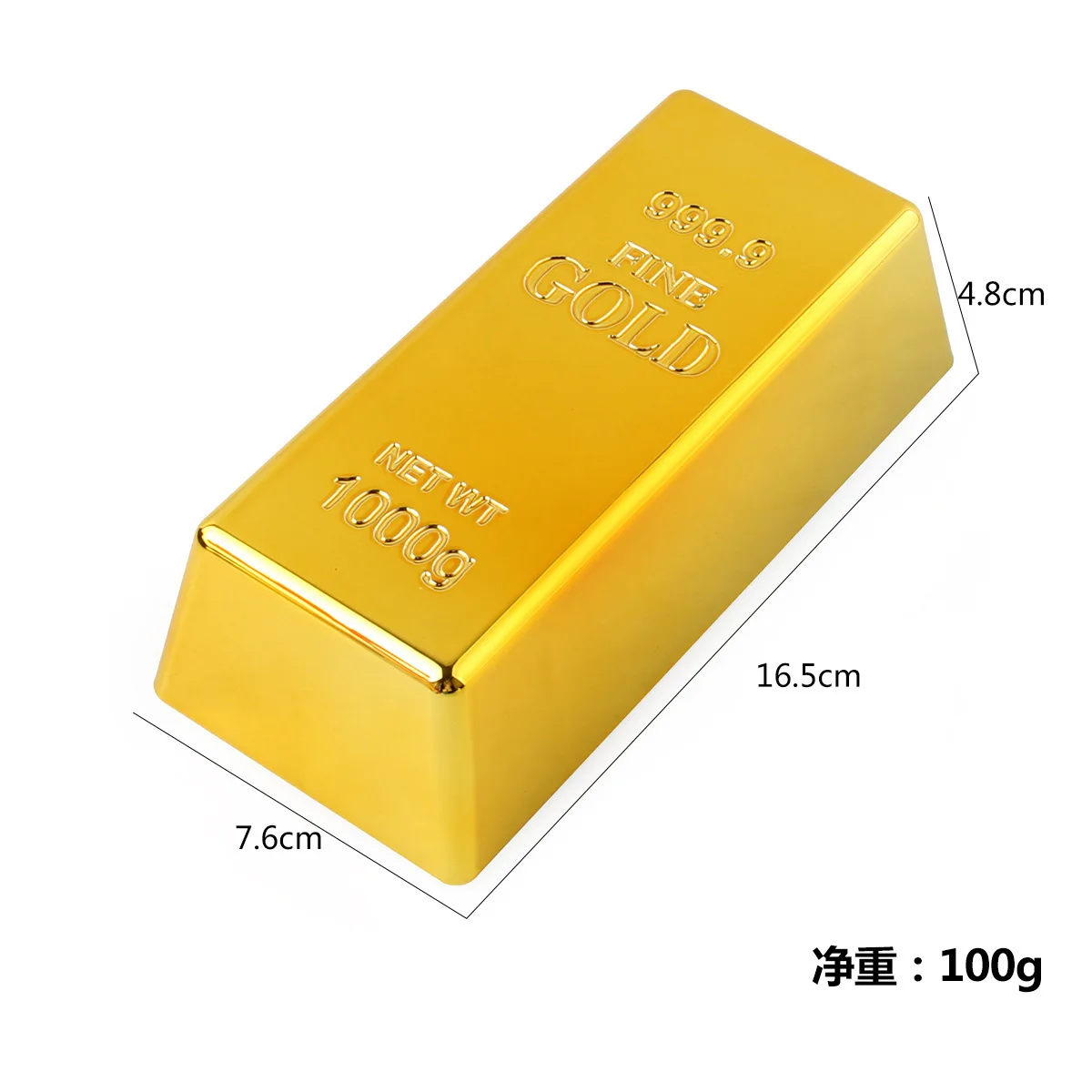 New Product Hot Selling Halloween Pirate Party Faux Durable Abs Artificial Gold Bars For Stage Decoration