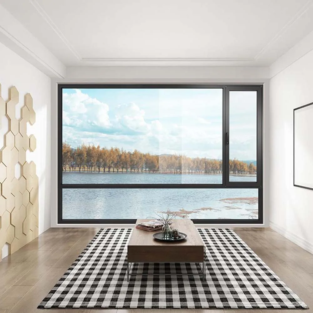 glass windows large fixed panels casement awning aluminum frame double glaze for houses kitchen bedroom bathroom