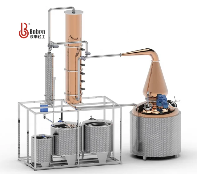 Boben factory copper distiller 3 distillation column module commercial reflux column distllaton equipment for sale
