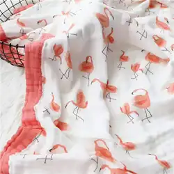 multi printed 70%bamboo&30%cotton baby blanket muslin fabric