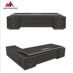 Junyi Luxury L Shape Ceo Boss Table Mdf Wooden Executive Office Desk Office Table With Side Table And Solid Wood Office Desks
