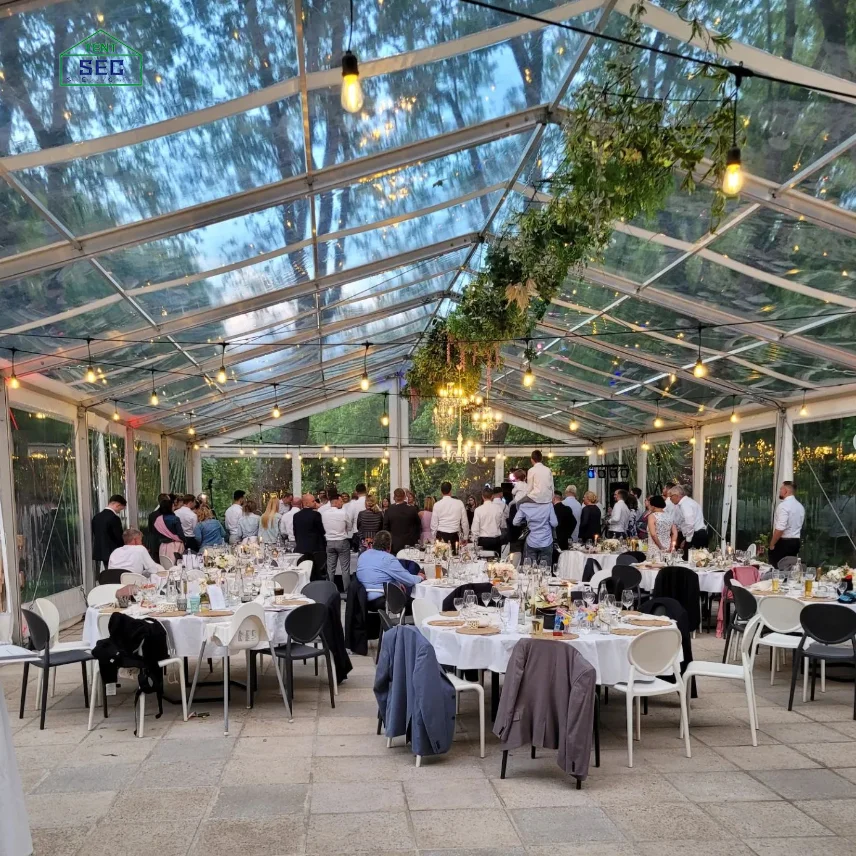 Роскошная прозрачная крыша тенты для мероприятий алюминиевая рама Свадебная вечеринка палатка Китай шатер