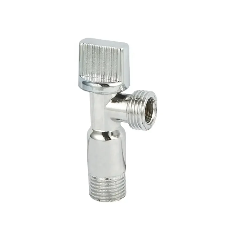 Factory Price 1/2 inch Kitchen bathroom washing machine Polished chrome nickel plated Angle valve