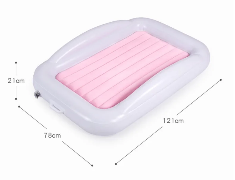 Inflatable Toddler Bed Safety Bumpers Portable Toddler Air Mattress Travel Toddler Bed for Kids