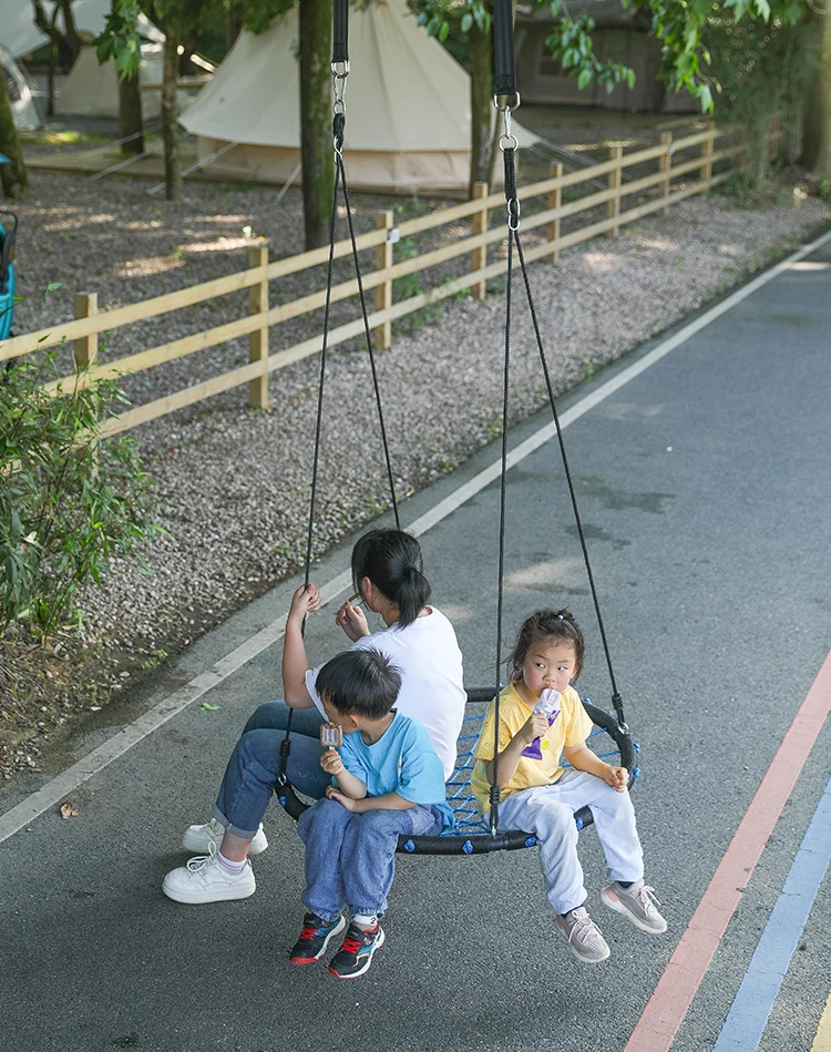 Zoshine Large Backyard Nest Swing Round Bird Nest Swing with High Destiny Hanging Kit