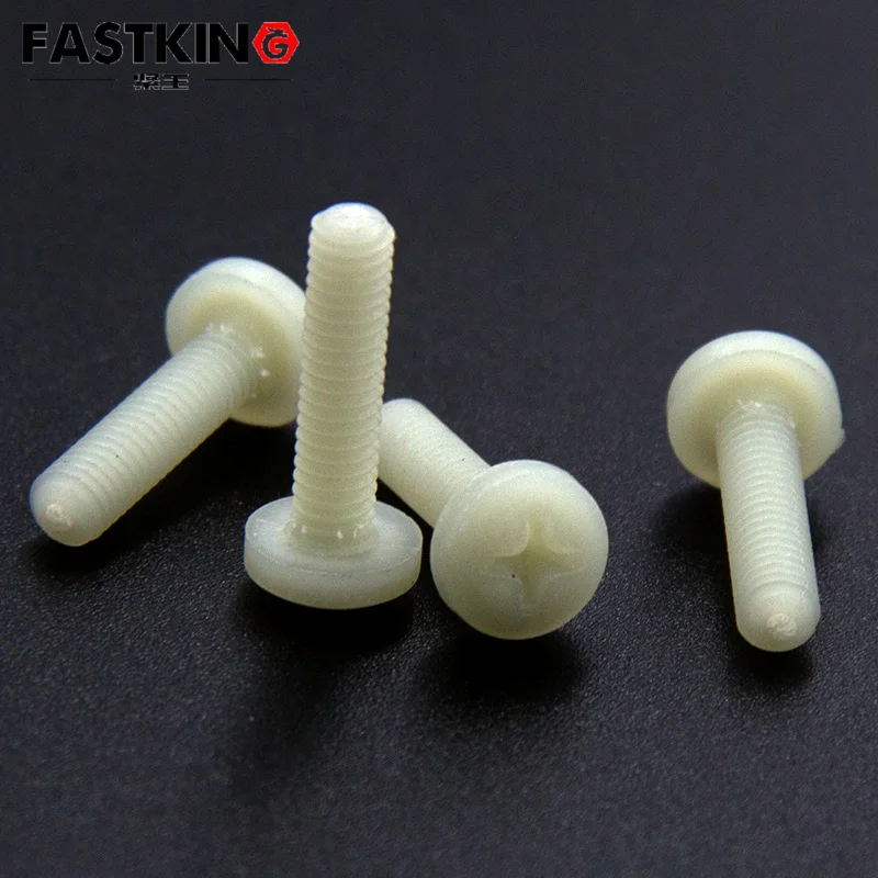 PA66+50% glass fiber nylon cross pan head machine screws M4*16 round head screws