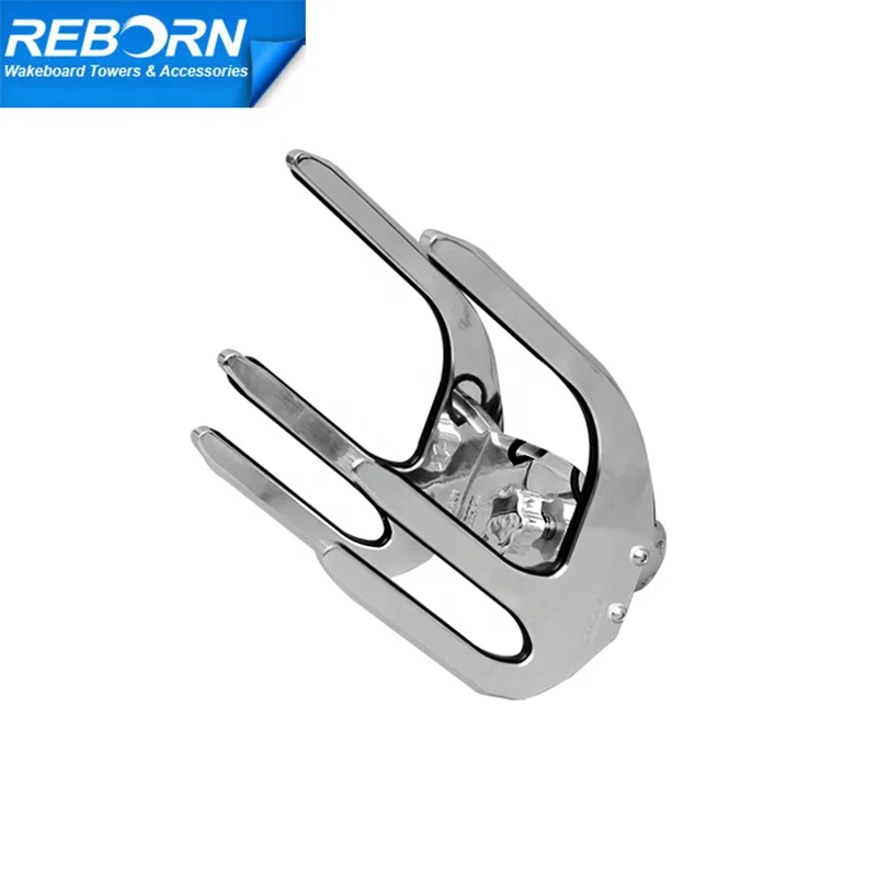 Reborn Pro3 Quick Release Kneeboard Wakeboard Combo Rack Boat Board Holder Polished