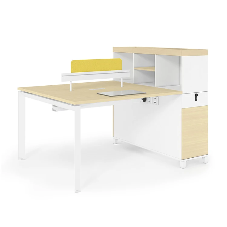 Hot selling Fabric executive 2 staff workstation computer table gaming desk corner 2 staff workstation