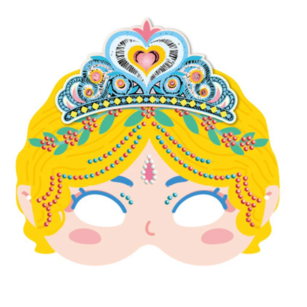 
Children Diamond Painting facepiece With Flowers Scratch Painting Set Cartoon Princess,Cat facepiece For Kids DIY Handmade Gift 