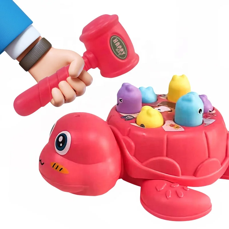 OME Montessori Toys Cartoon Cute Turtle Finger Whack-A-Mole Toy Cartoon Cute Turtle Finger Whack-A-Mole Tos Baby Educational Toy